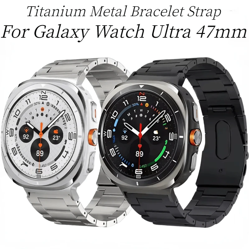 

Ремешок титановый для Samsung Galaxy Watch Ultra 47 мм, браслет из нержавеющей стали для Galaxy Watch 7 Ultra 47 мм