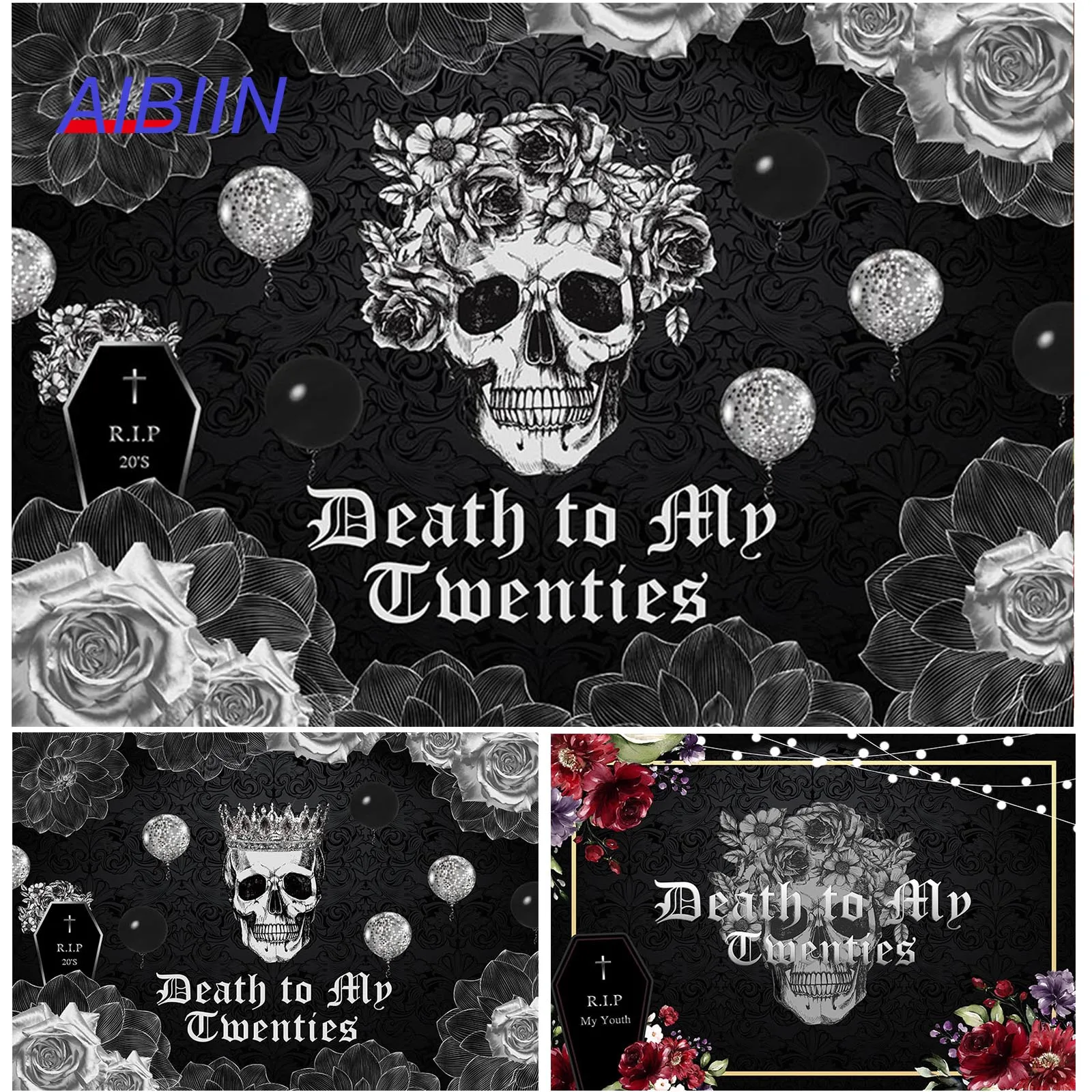 

Фон для фотосъемки с надписью «Death to My Twenty»