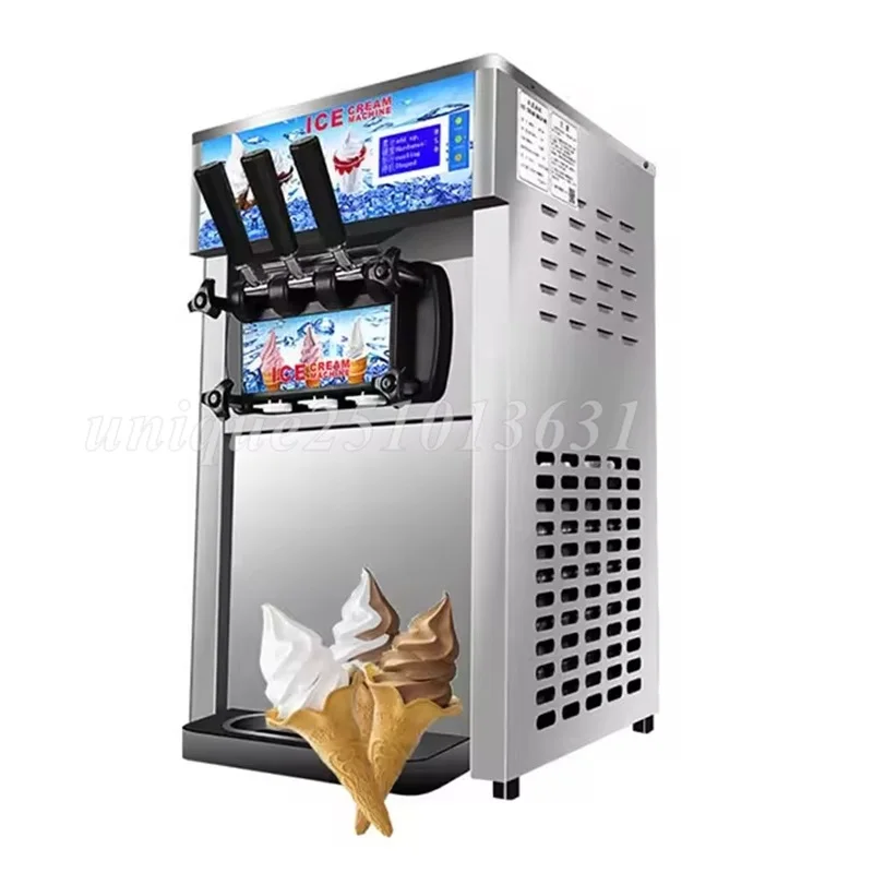 

18l/H 3 Flavor Soft Serve Ice Cream Machine Automatic Frozen Yogurt Ice Cream Maker Desktop Ice Cream Maker