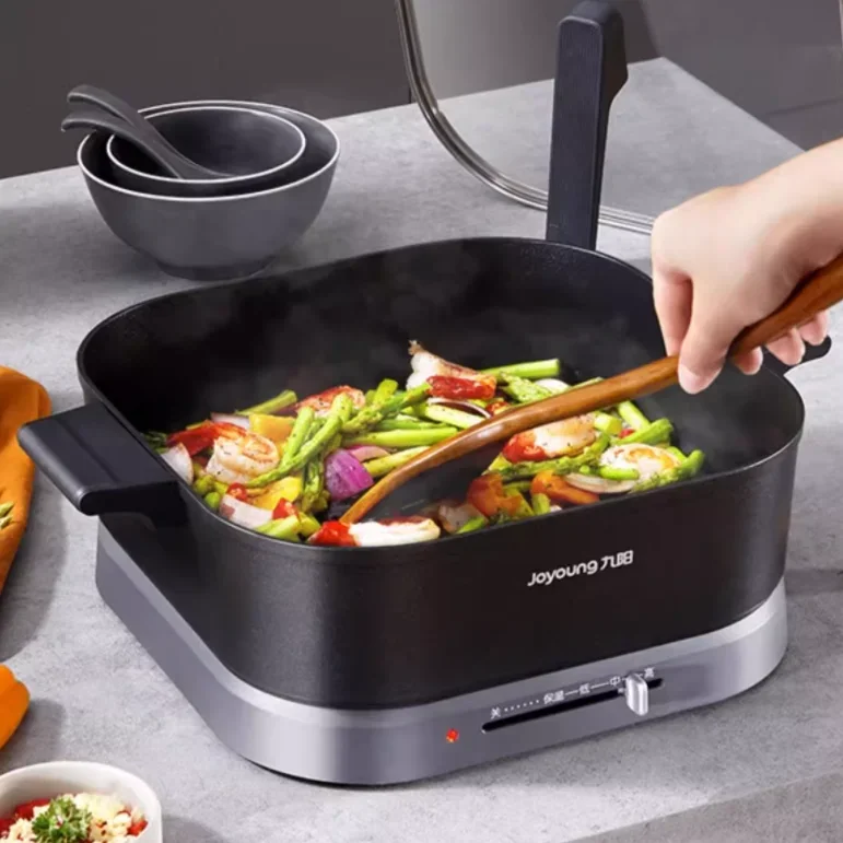 Joyoung Electric Hot Pot - 6L Capacity Multi-Cooker with Non-Stick Coating, Steamer, & Dual Control System