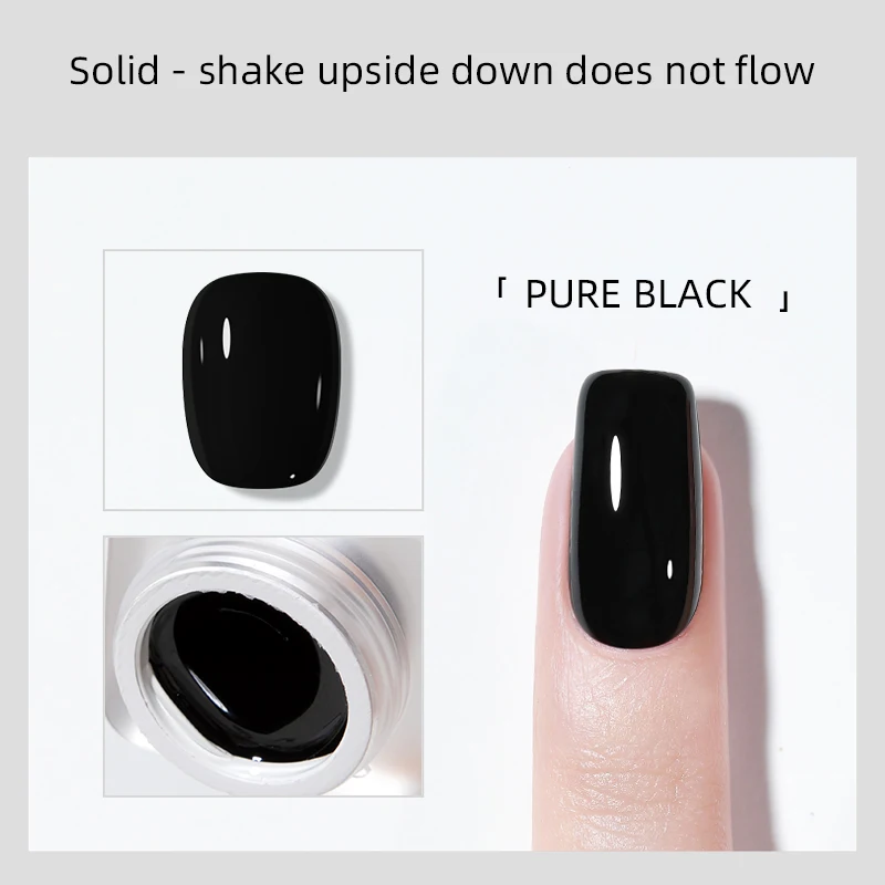 RS NAIL-esmalte de Gel para uñas, barniz para manicura, pintura UV LED, color blanco y negro, 5g