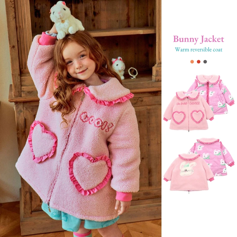 

Korean Kids Clothes Outwear Jackets 2024 New Autumn Winter Baby Girls Sweatshirts Skirts Children's Christmas Outwear Clothings