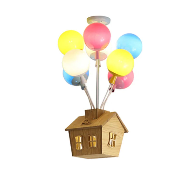 Modern Pendent Hanging Lamp Lights LED Bulbs Colorful Balloons Kids Individuality Children's Room Decoration Light Fixtures