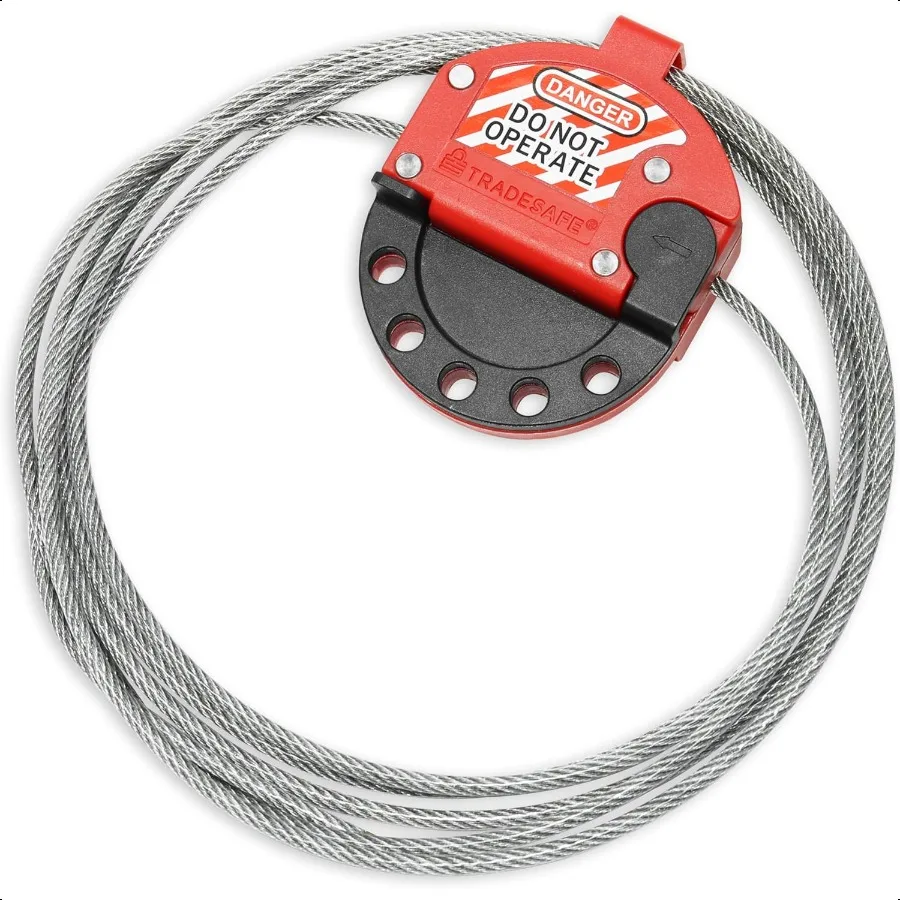 

Регулируемый тросовый замок Lockout Tagout. 10-футовый стальной тросовый замок с виниловым покрытием. Кабель Loto премиум-класса. Совместимость OSHA.