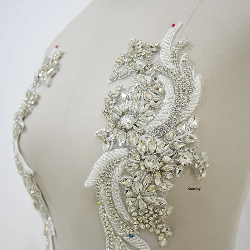 Embroidery Rhinestone Applique for Body Patch, A Lot of Colors, WDP-303, Hot Sale