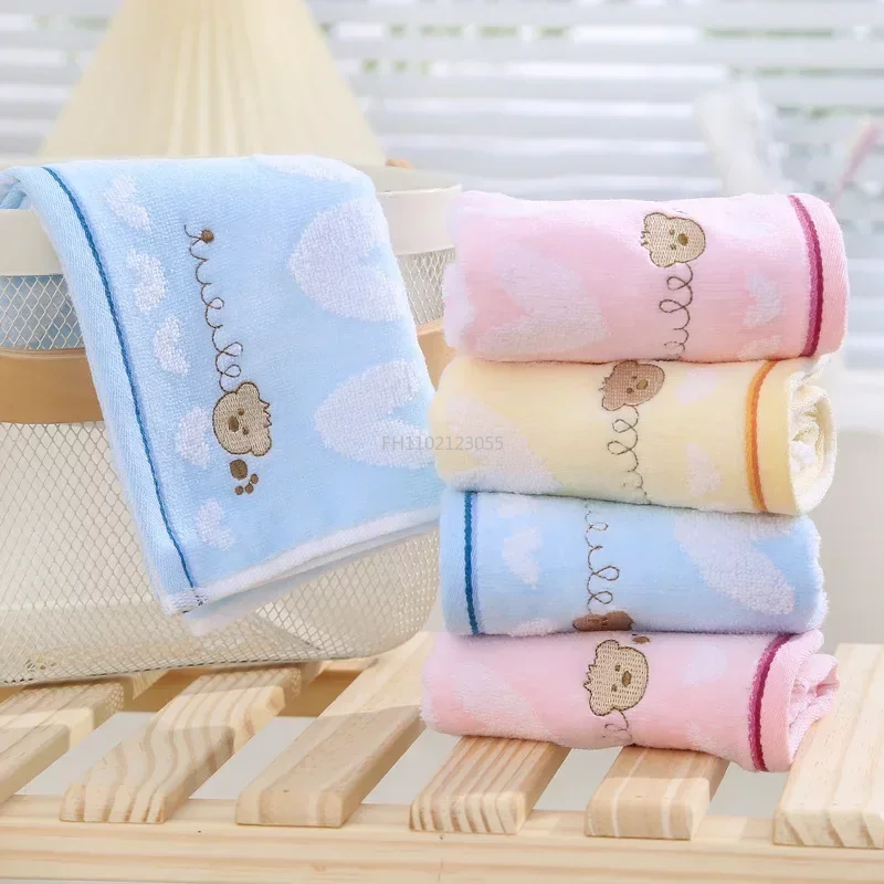 1Pcs Soft Cotton Baby Bath Towel Cartoon Face Towel Newborn Infant Kids Soft Absorbent Washcloth Children Shower Towels 50x26cm