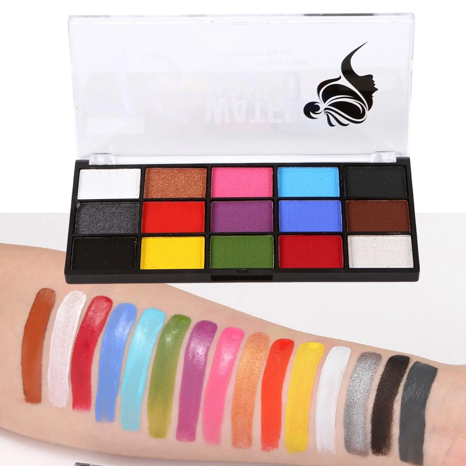 Face Body Painting palettes Watercolor for Holiday Adults Kids Make up