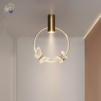Butterfly LED Pendant Lights Nordic Indoor Lighting Rich Ceiling Lamp Bedside Drops Hanging Lamps Modern Living Room Decoration