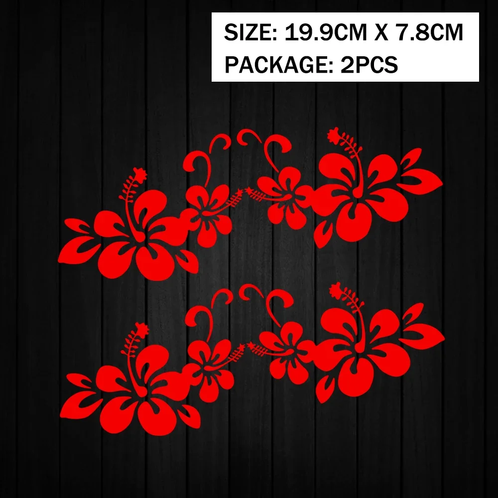 Voor Honda Toyota Hawaiiaanse Hibiscus Bloemvorm Reflecterende Motorfiets Scooter Elektrische Helm Body Window Voorruit Auto Sticker