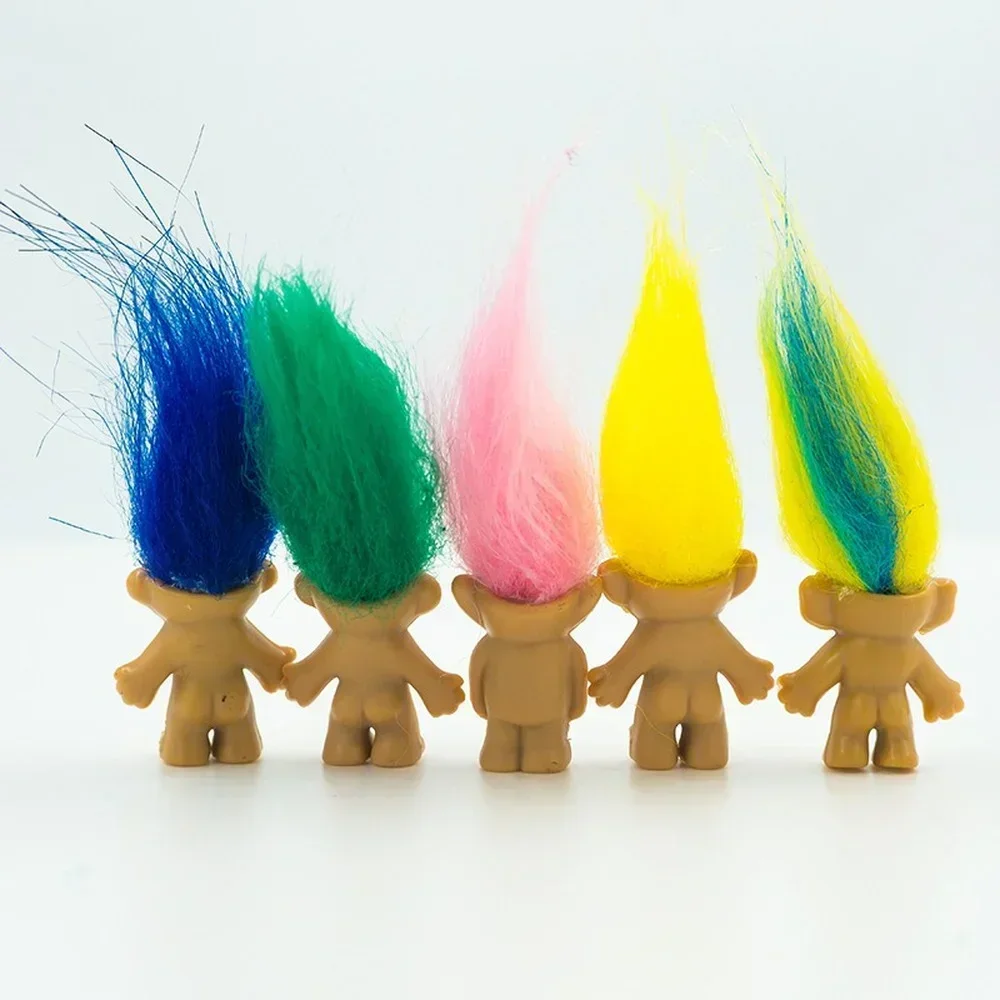 5pcs/set Dolls Indian Hair Child Troll Dolls Toys Dolls Injection Molding Dolls Vintage Dolls Home Furnishings