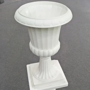 Schwarz -Weiß -Plastikvase, Hochzeitsbühne, große Vase, Dekoration, Hausmöbel, Garten, Veranda, Terrasse, Blumenvase, Ornamente 10 Hauptverkäufe Großer Gärtner Vase - №5