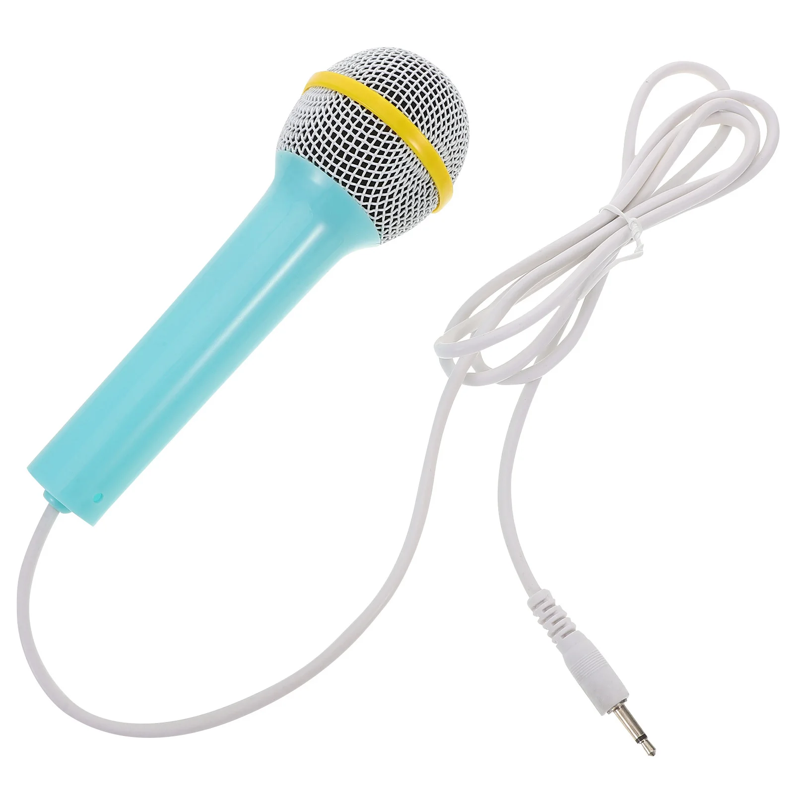 ไมโครโฟนเด็กแบบพกพาขนาด 3.5 มม. สำหรับเด็กวัยหัดเดินฝึกการร้องเพลงขยายประสิทธิภาพการเล่นสมมติการเรียนรู้ในช่วงต้น