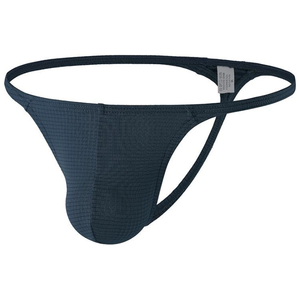 Sexy Men's Underwear Skinny Comfortable Breathable High Elastic Gay Low Waist U Convex Pouch T Back Thong Male Backless G-string