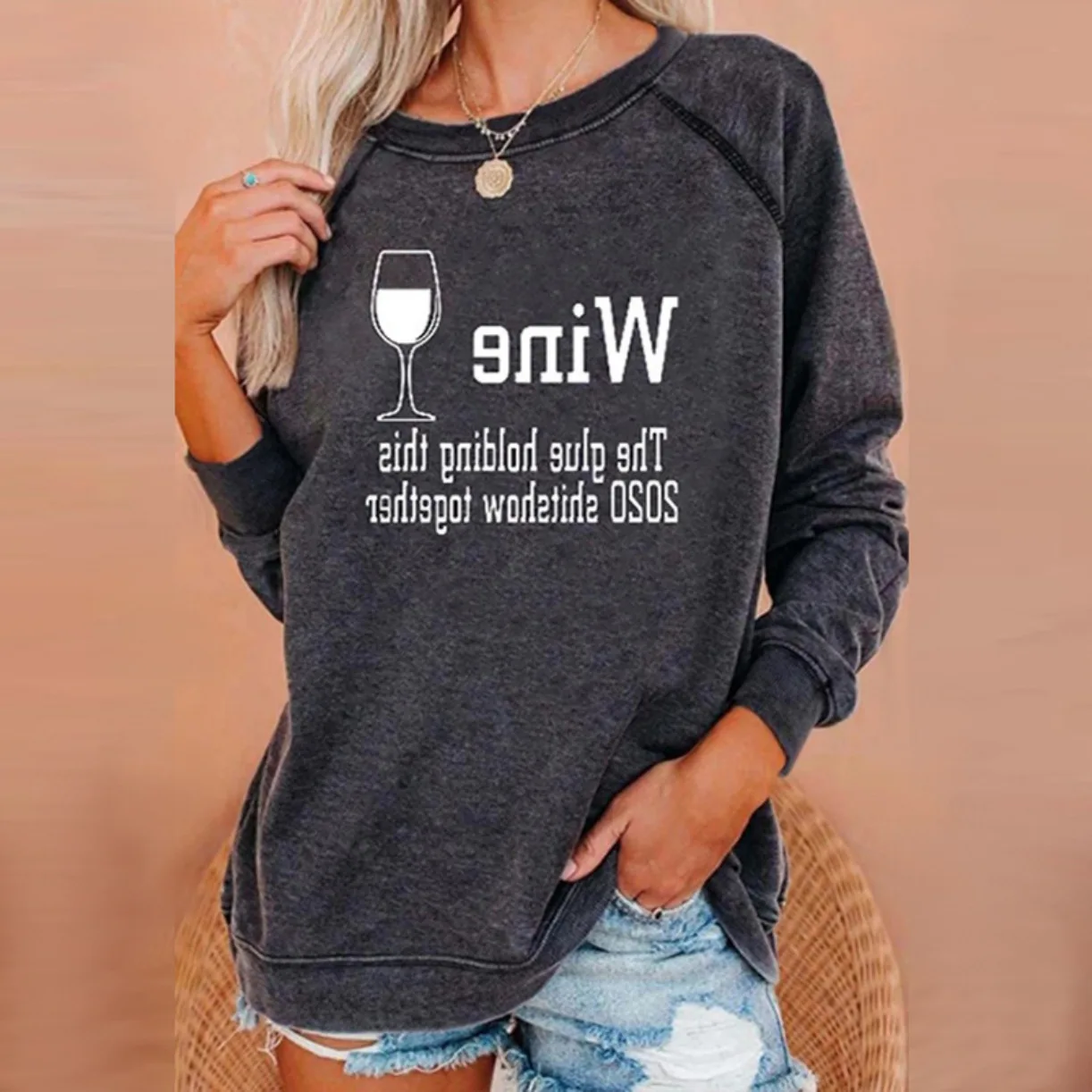 

Новая женская одежда, осенне-зимняя толстовка с длинными рукавами, женская толстовка с буквенным принтом, футболка, базовая рубашка