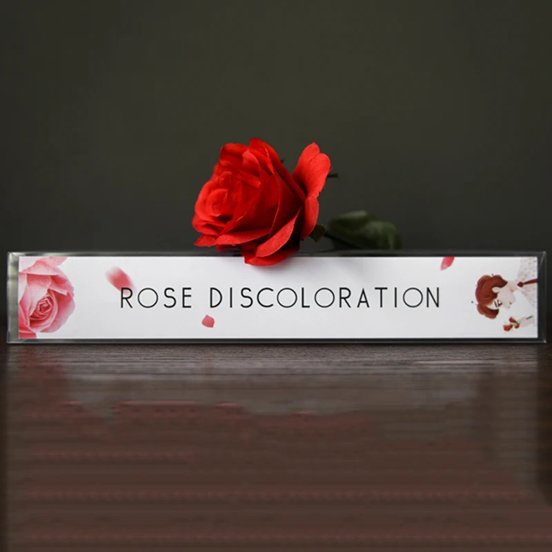 Roses Discoloration (Gimmick and Instruction) Magic Tricks Color Change Rose Stage Illusions Gimmicks Flower Appear Vanish Props