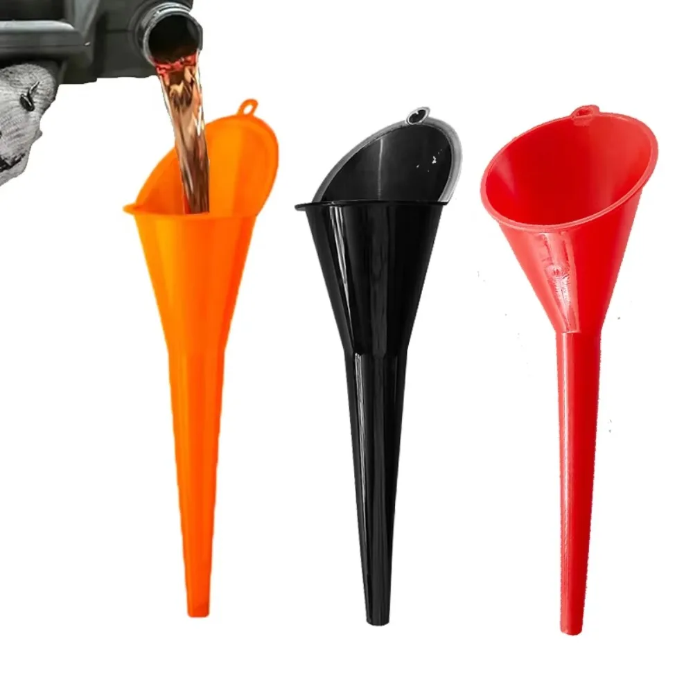 3PCS Plastic Car Long Stem Funnel Anti-leakage Anti-splash Car Refueling Funnel Long Mouth Motorcycle Refueling Tools