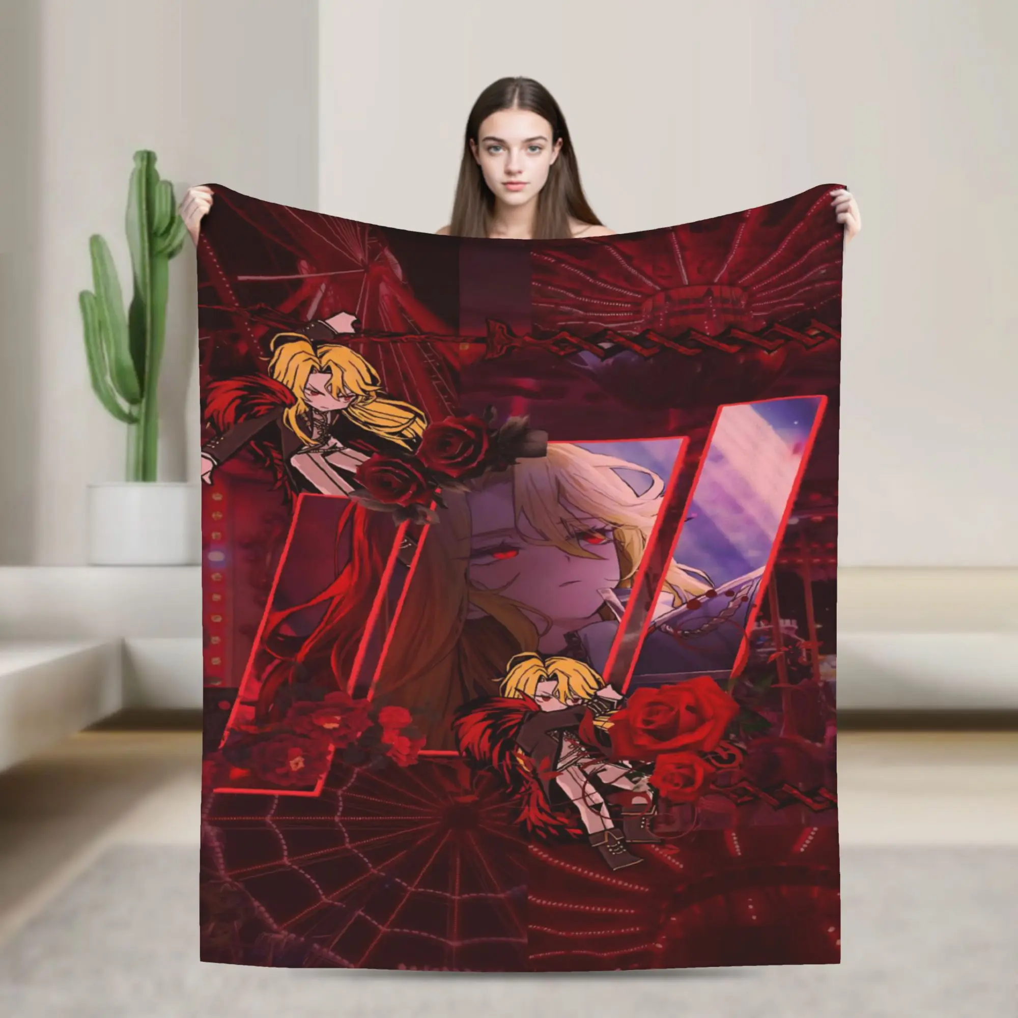Limbus Company Project moon Blankets Flannel  Cozy Super Soft Throw Blankets for Bedroom Rug Piece