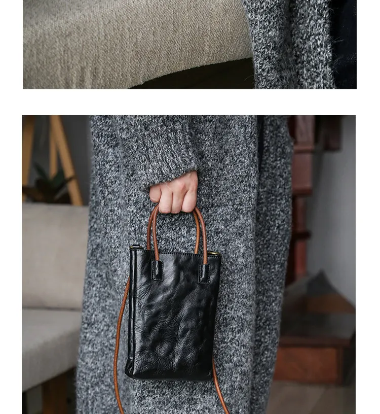 PNDME schlichte, modische Damen-Handtasche aus erstklassigem Rindsleder, handgefertigte Echtleder-Umhängetasche für das Wochenende. – Detail 16