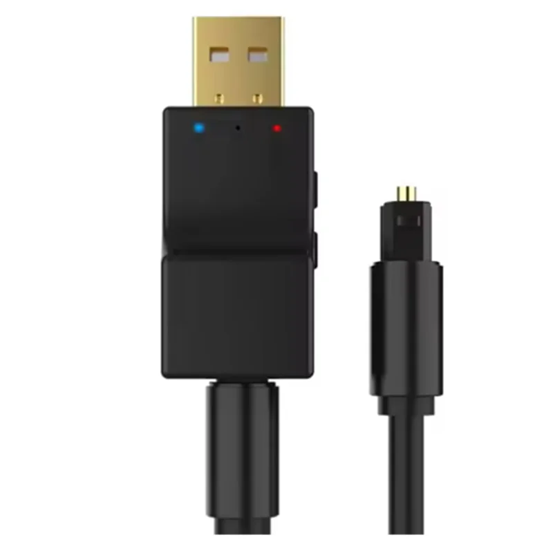 Y45A-USB Optical Bluetooth Audio Transmitter Dual Stream Multi-Point Wireless Adapter Low Latency Stereo For TV PC PS4/3