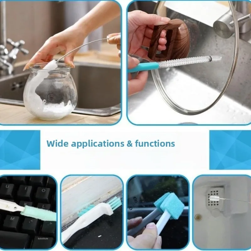 Multi-purpose Ice Maker Cleaning Brush Set, Refrigerator Drain Unclogger, Humidifier & Toaster Cleaner Kit for Kitchen Use.