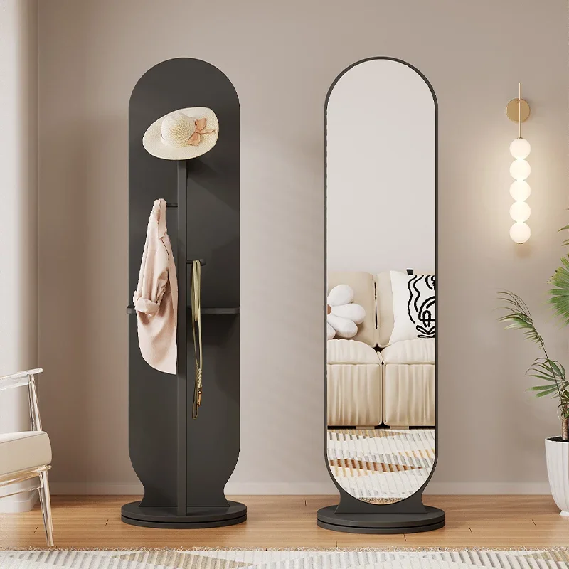 

Rotating full-length full-body floor household bedroom hanger integrated fitting vertical movable