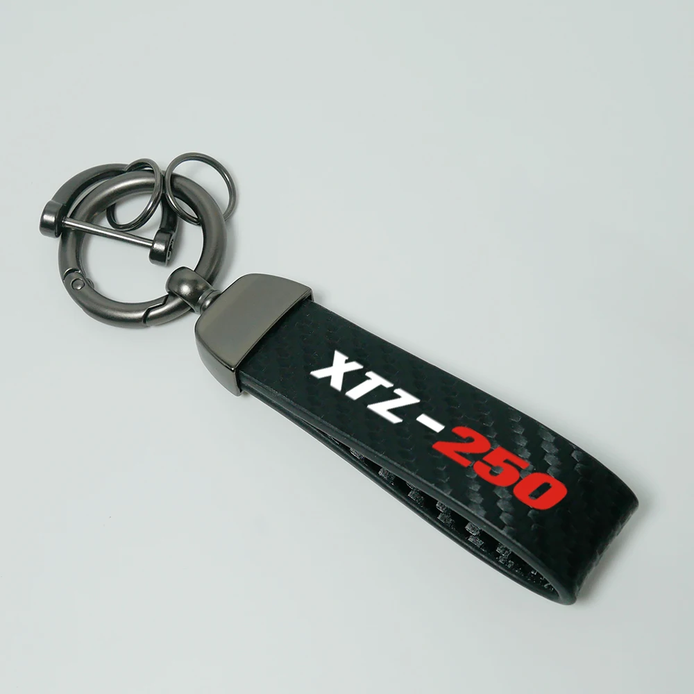 New Motorcycle key chain Ring Carbon Fiber Metal Keychain Horseshoe Buckle for YAMAHA XTZ-150 XTZ 150 XTZ150 Motorcycle Keychain