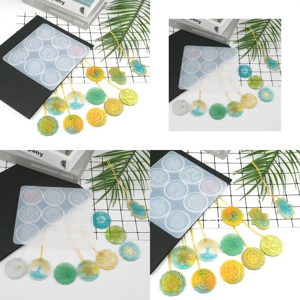 

A52E Handmade Flower of Life Earrings Eardrop Dangler Silicone Mould DIY Crafts Jewelry Pendant Mold Crystal Epoxy Resin Mold