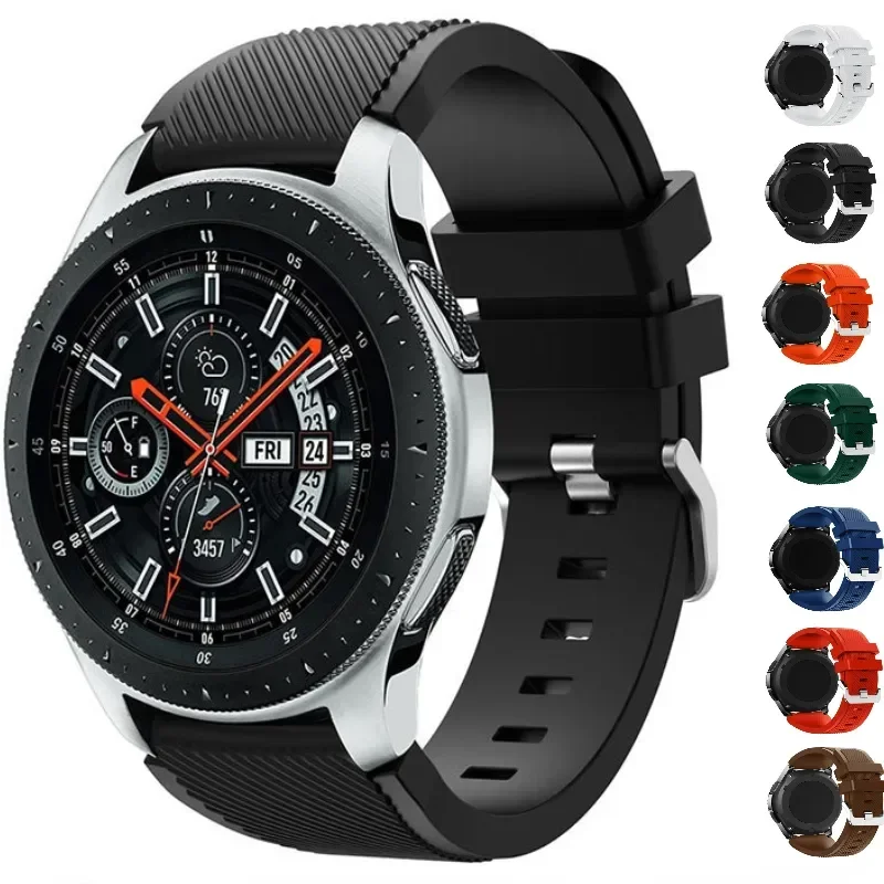 22mm Silicone Strap For Samsung Galaxy Watch 3 45mm 46mm Gear S3 Frontier S3 Classic Soft Comfortable Wristband For Amazfirt GTR