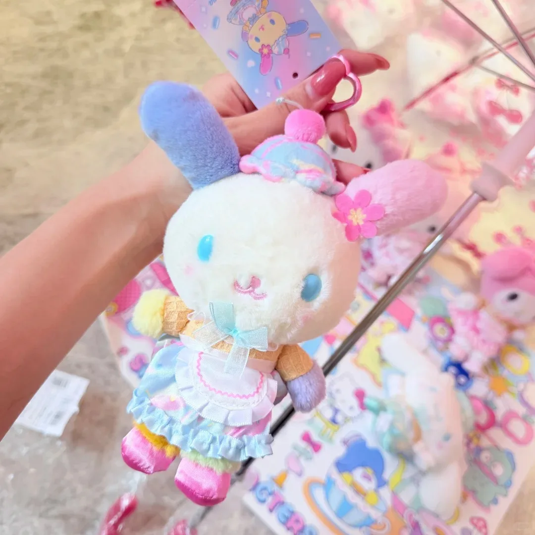 Original Sanrio Dreamy Ice Cream Hello Kitty My Melody Soft Sculpture Ornament And Pendant Home Decor Holiday Birthday Gift Toy