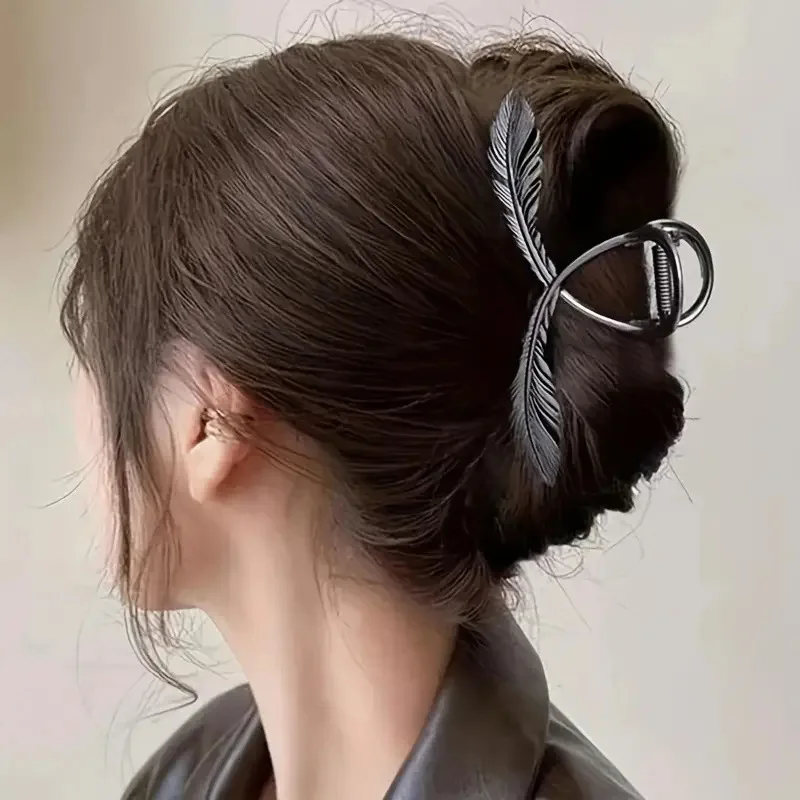 Trendige geometrische Haarspangen aus Metall mit Kreuzflügeln für Frauen, Retro-Haarspangen mit Haifischklammer, Krabben-Haarspangen, Haarschmuck für Mädchen, Kopfbedeckung