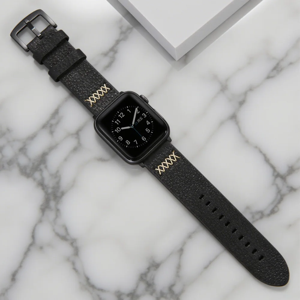 Genuine leather strap For Apple watch band 44mm 41mm 40-42-46mm 45mm Handmade bands iWatch series 4 5 7 8 9 10 6 SE ultra/2 49mm