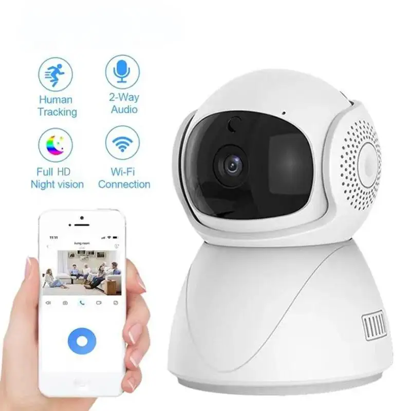 FHD cámara inalámbrica WIFI PTZ IP CCTV Protector de seguridad cámara de vigilancia de seguimiento automático inteligente con Google Alexa