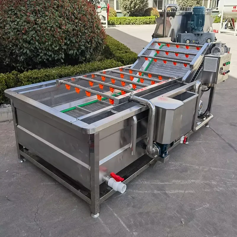 for Fruit Washing Machine Vegetable Bubble Washer Industrial Cleaner Suitable for Ginger Home Factory Use