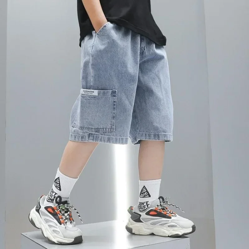 1PCS Baby Boys Jeans 2023 New Fashion  Teen Boy Clothes Kids Denim Pants Toddler Sky Blue Jeans Children Casual Pants for Gifts