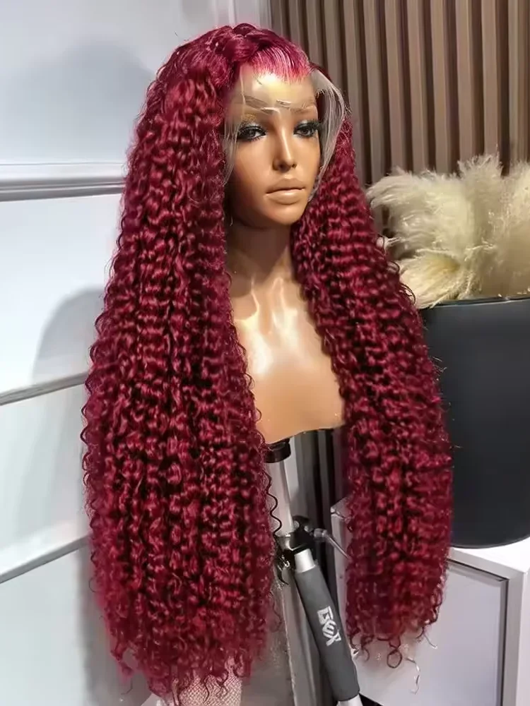 250-de-densidad-99j-borgona-30-40-pulgadas-hd-13x6-pelucas-frontales-de-encaje-cabello-humano-transparente-prearrancado-color-rojo-cabello-remy-ondulado-profundo