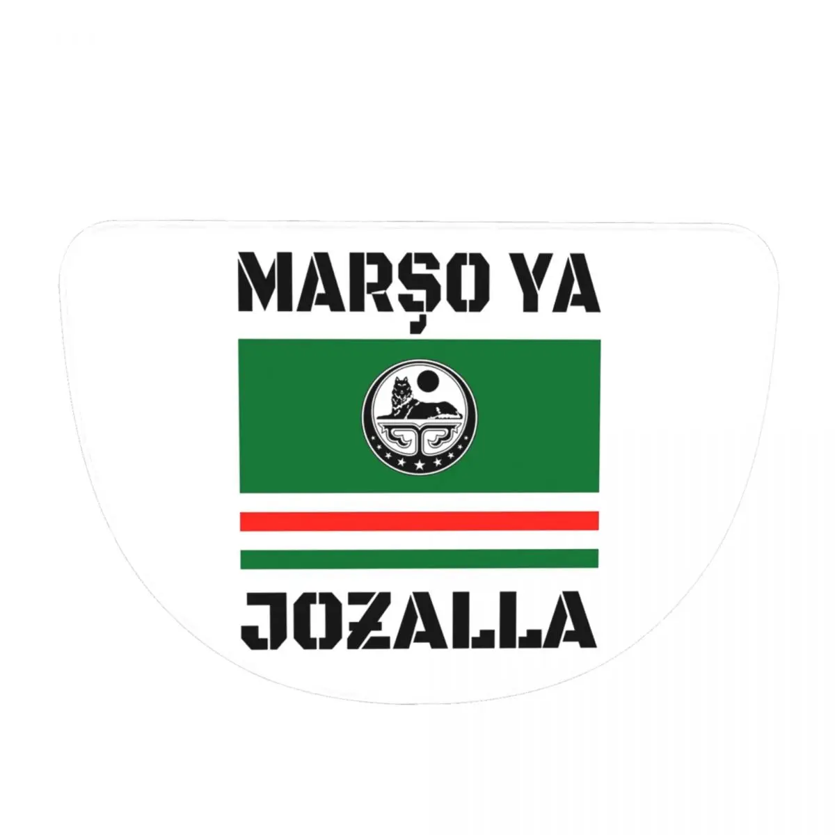 Мягкий фланелевый полукруглый коврик Marso Ya Jozalla Ichkeria Flag, нескользящий, впитывающий, для ванной комнаты и гаража.