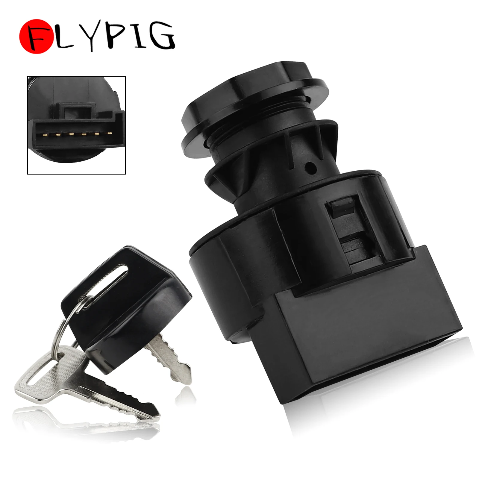 6 Pin 3 Position Ignition Key Switch for Polaris Ranger 400 425 500 570 700 800 900 1000 RZR 570 800 900 1000 Sportsman 400-800