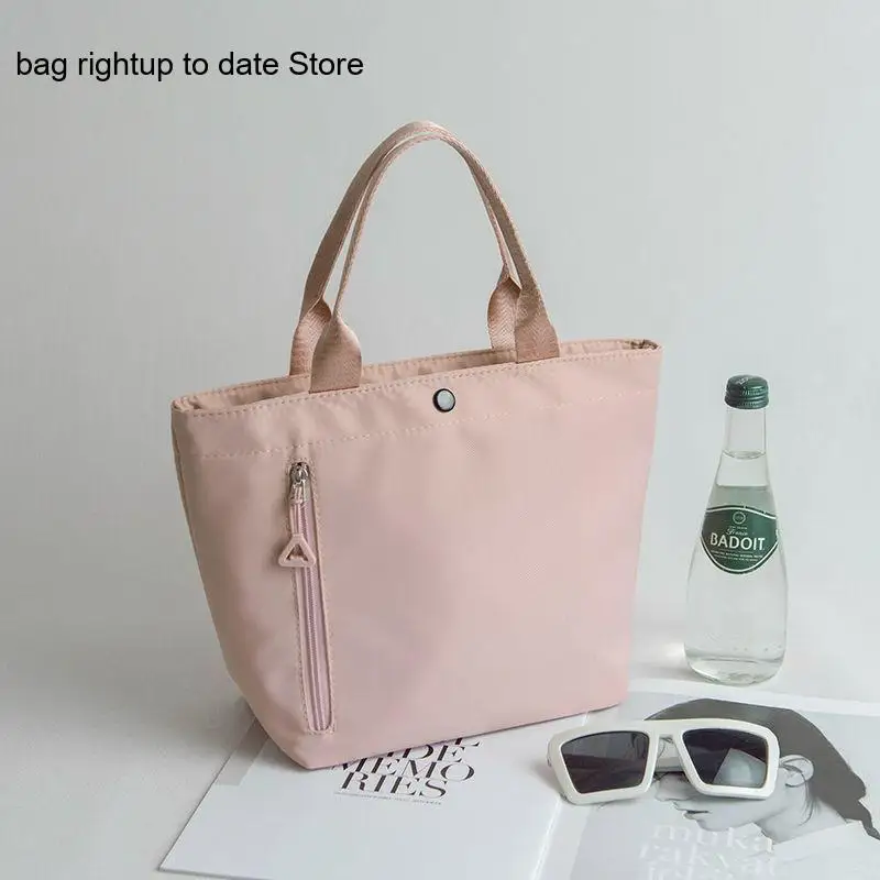 Pure Color Casual Minimalist Large Capacity Nylon Change Waterproof Tote Bag for Commuting Tote Bag for Women