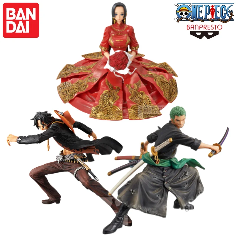 

In Stock Bandai Banpresto Original One Piece Ace Zoro Boa Hancock Model Doll Brand New Boxed Action Figure Anime Characters