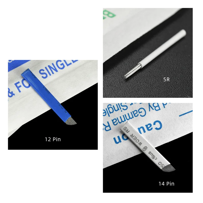 Manual Tattoo Pen Microblading Tattoos Needles Permanent Makeup Manual Microblading Blade Professional Eyebrow Tattoo Set