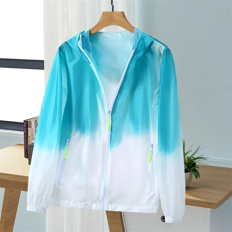 

Gradient Clothing Women Summer New Coat Fat Mm Loose Ice Silk Large Size Fashion Thin screen Top Female