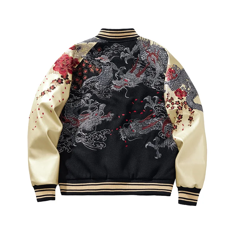 Autumn and Winter Chinese Style Jackets for Men with 2023 New Heavy Industry Dragon Pattern Embroidery Jackets for Men Clothing