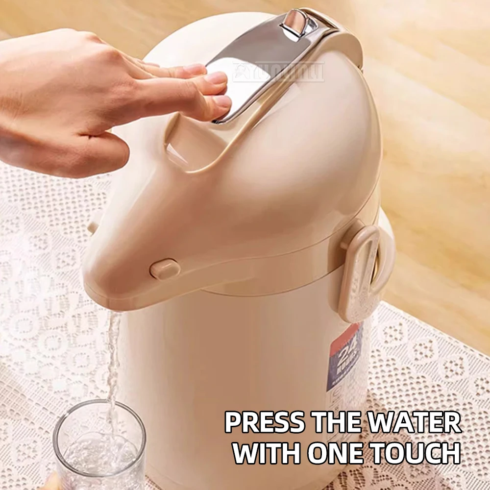 2500 мл бутылка с горячей водой под давлением воздуха, чайник большой емкости, умный изоляционный горшок, бытовой внутренний горшок из нержавеющей стали