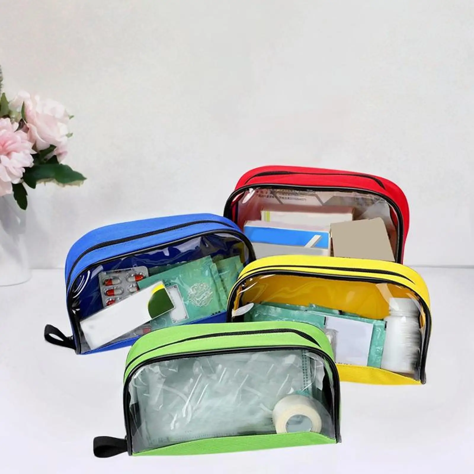 Empty First Aid Bag with Handles Multifunctional Craft Organizer Medical Storage Bag for Office Workplace Emergency Hiking Gym