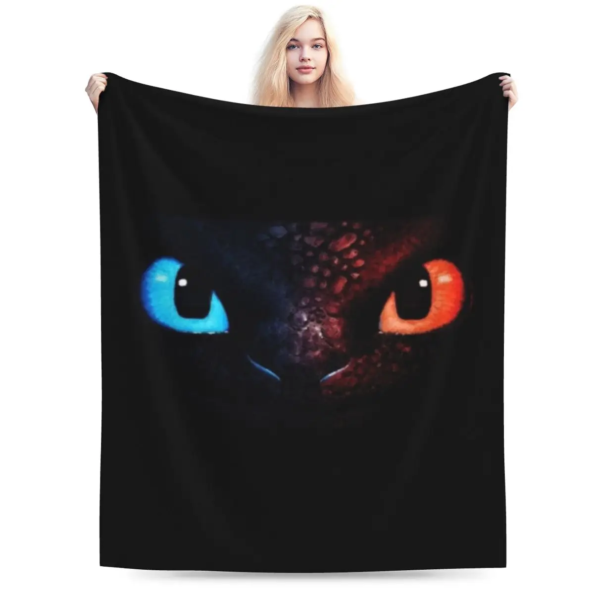 Toothless Mask Blanket Soft Warm Flannel Throw Blanket Bedspread for Bed Living room Picnic Travel Home Couch