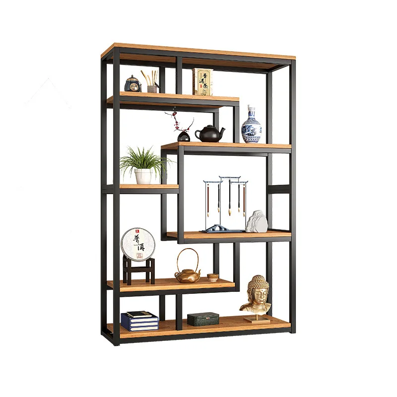 Display cabinet non-solid wood whole wall living room modern simple ornament rack