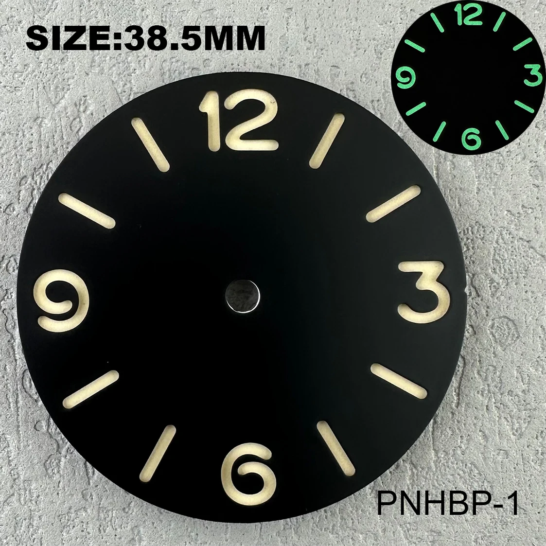 Suitable for ETA 6497 6498 watch movement 38.5mm/36mm green luminous dial aseptic watch dial wristband plate customisable logo