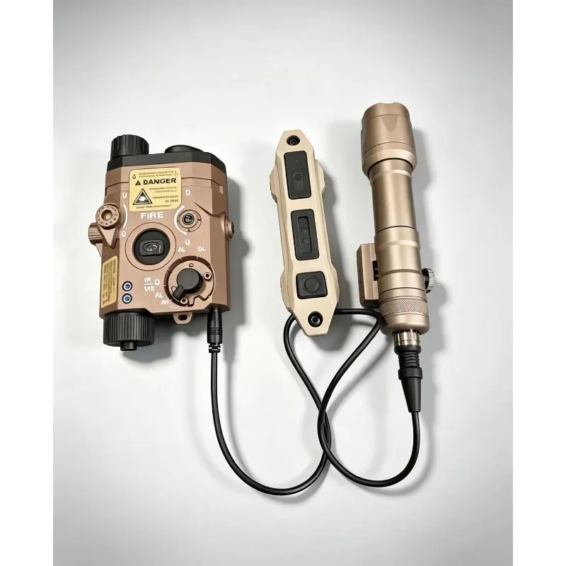 Light‑Weight PEQ15 Look‑Alike Hobby Decor Set, Tunable Red‑Green Beam, Strobe Light & Triple‑Mode Wired Control Switch