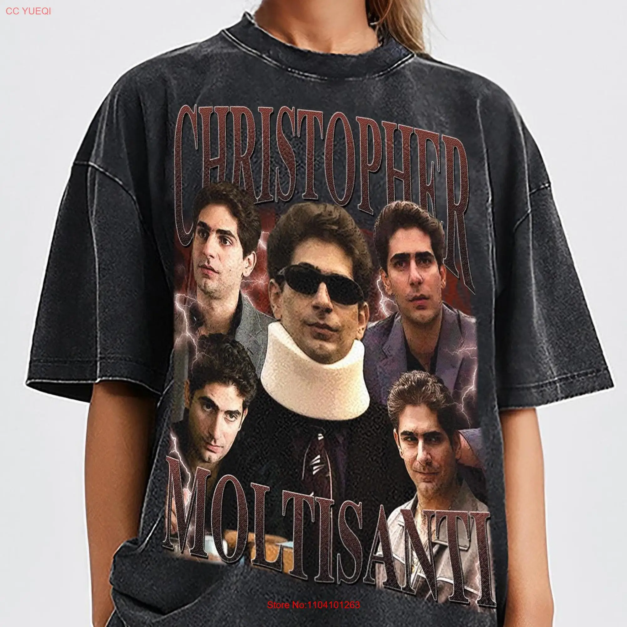 Christopher Moltisanti Vintage T Shirt For Women and Man Bootleg Retro 90's Fans Washed  long or short sleeves