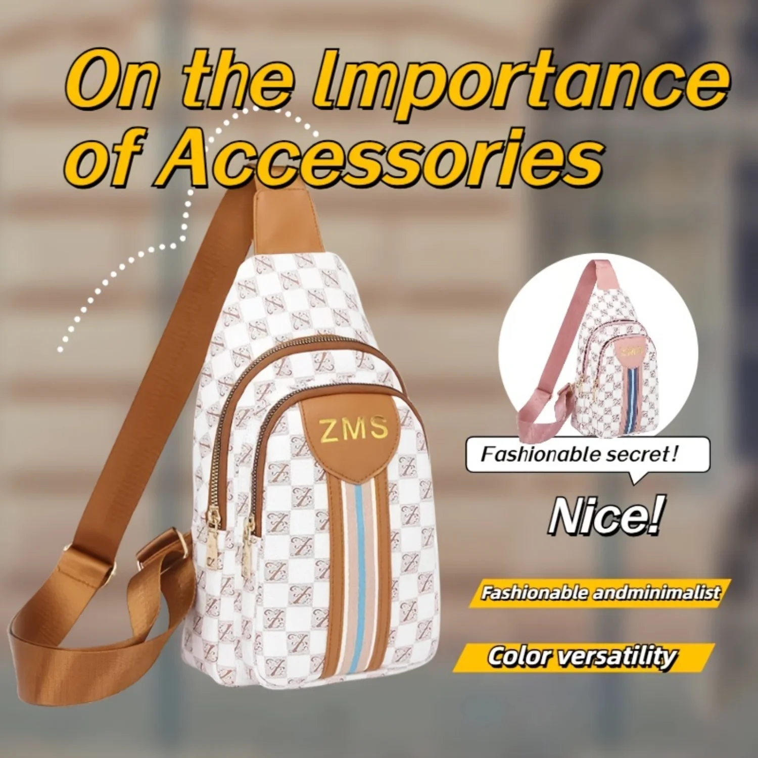 

Lightweight and fashionable men's crossbody bag very suitable for sports, daily commuting, and safe and fashionable carry aroun